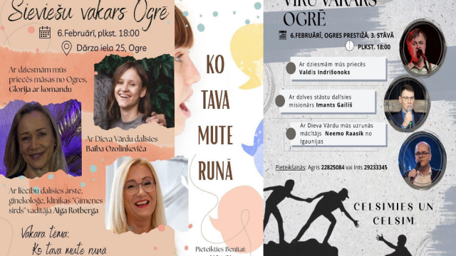 Arī februārī aicina uz vīru un sieviešu vakaru Ogrē