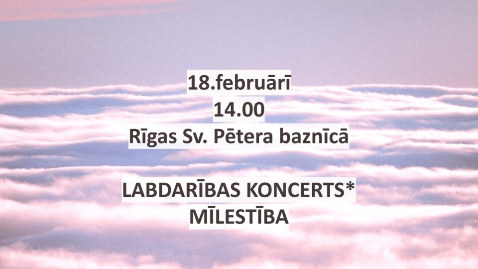 Rīgas Kamerorķestra ansamblis sniegs labdarības koncertu Pēterbaznīcā
