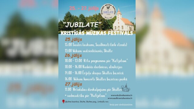 Skultē gatavojas festivālam “Jubilate”