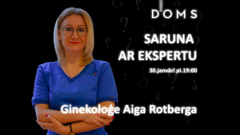 Ogres DOMS raidierakstā viesosies ginekoloģe Aiga Rotberga