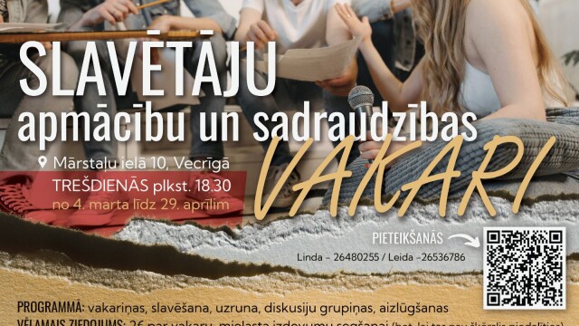 Trešdienās Vecrīgā norisināsies slavētāju sadraudzības vakari