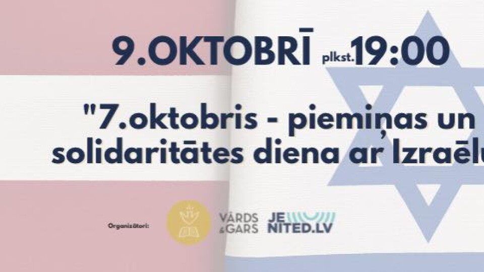Aicina pulcēties pie Brīvības pieminekļa solidaritātes dienā ar Izraēlu