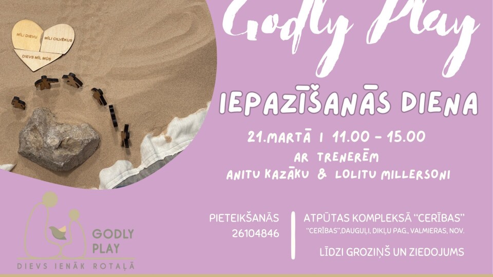 Valmieras novadā norisināsies „Godly Play” iepazīšanās diena