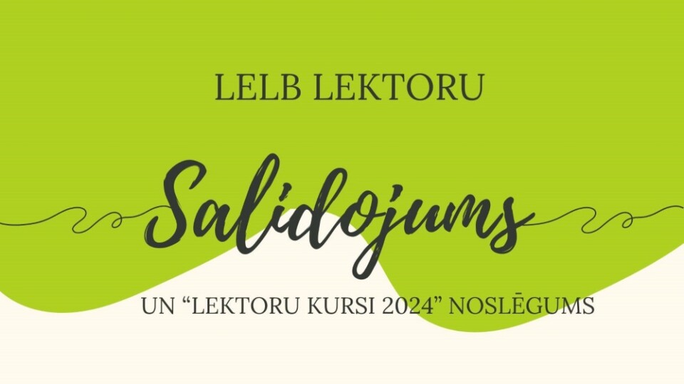 Saldū notiks LELB lektoru salidojums