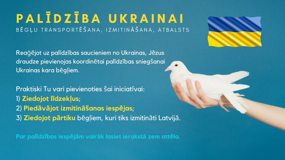 Aicina atbalstīt Ukrainu akcijā “No rokas rokā”