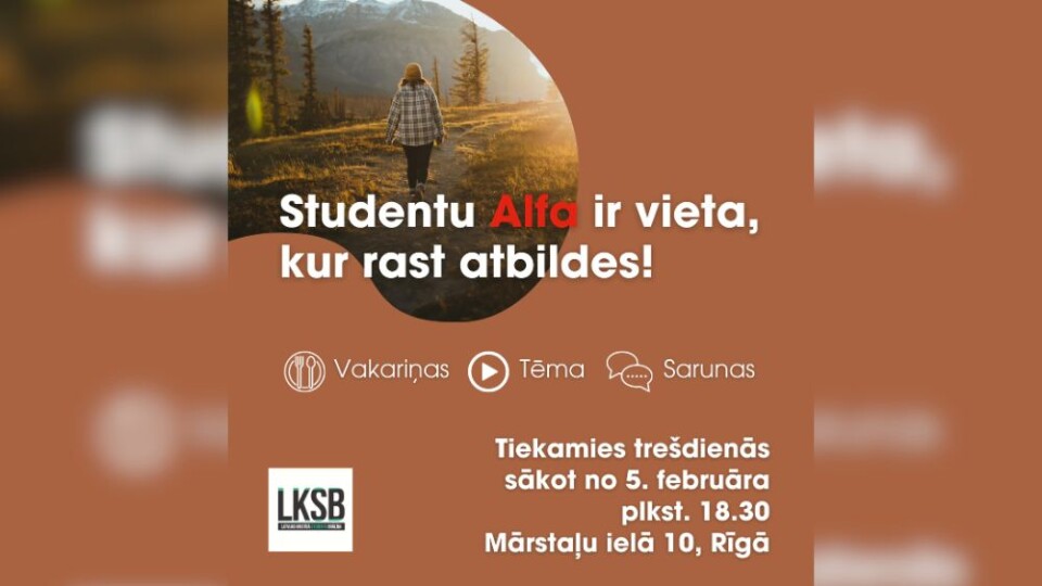 Februārī sāksies “Studentu Alfa”