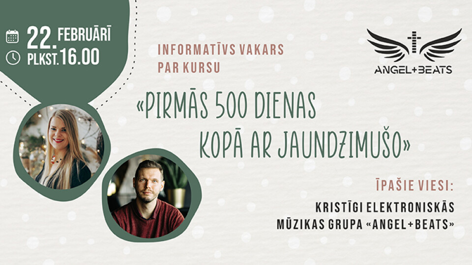Jaunos vecākus informēs par kursu „Pirmās 500 dienas kopā ar jaundzimušo”