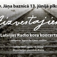 Rīgas Svētā Jāņa baznīcā notiks ikgadējais piemiņas koncerts „Aizvestajiem”