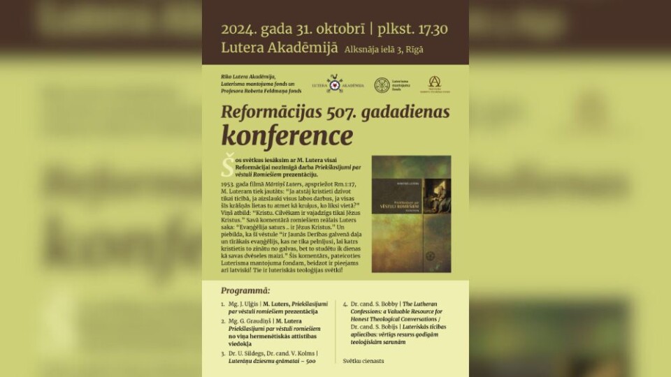 Reformācijas 507. gadadienas konference