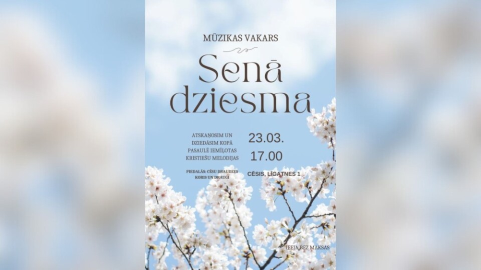 Mūzikas vakars “Senā dziesma”