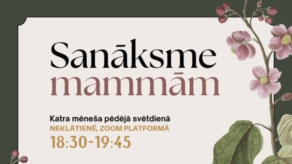 Zoom platformā notiek neklātienes sanāksmes mammām