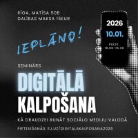 Izsludināta pieteikšanās semināram „Digitālā kalpošana” Izsludināta pieteikšanās semināram „Digitālā kalpošana”