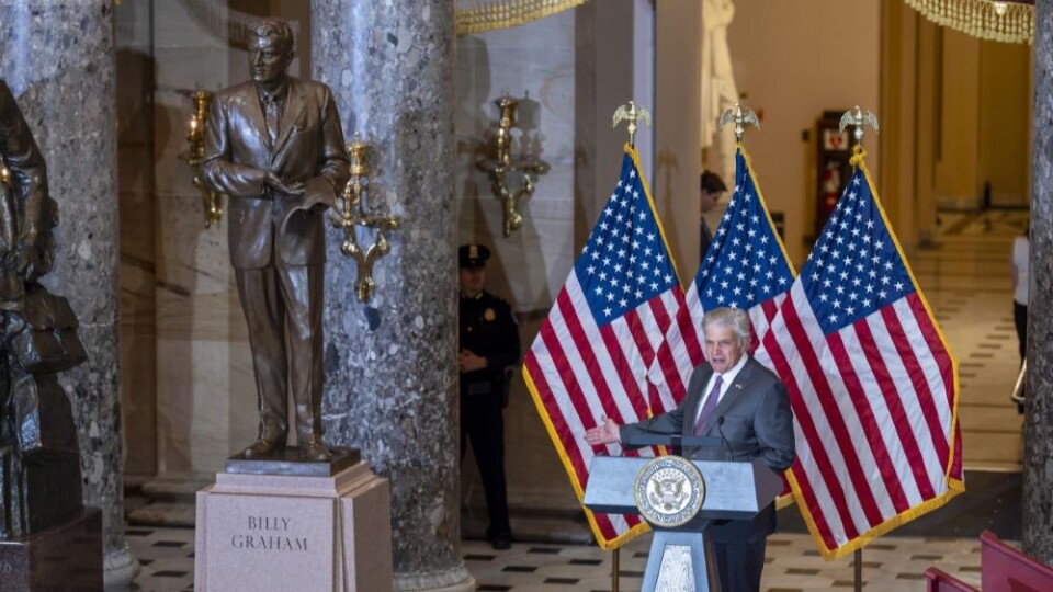 ASV Kapitolijā atklāj Billija Grehema statuju