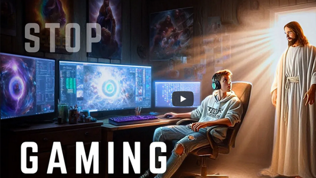 Cilvēks pieņem Jēzu videospēles tiešraides laikā