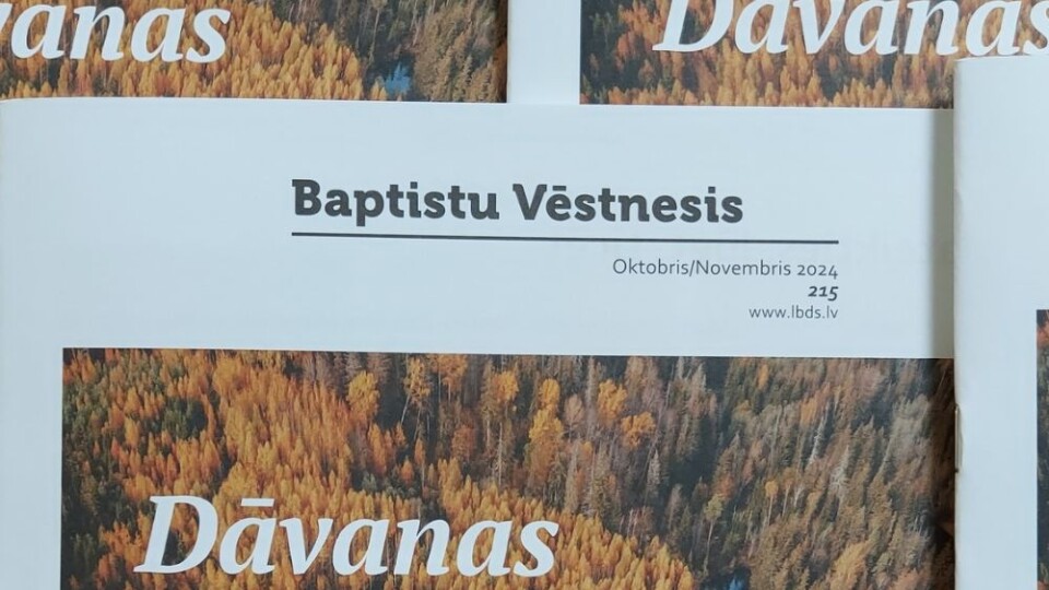 Izdots jaunākais “Baptistu Vēstnesis” oktobra/novembra numurs