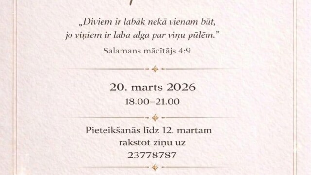 Ogres kristiešu draudze "Vārda Spēks” aicina pārus uz īpašu vakaru