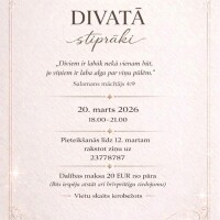 Ogres kristiešu draudze "Vārda Spēks” aicina pārus uz īpašu vakaru