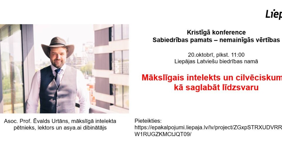Liepājas ikgadējā kristīgajā konferencē uzstāsies Ēvalds Urtāns