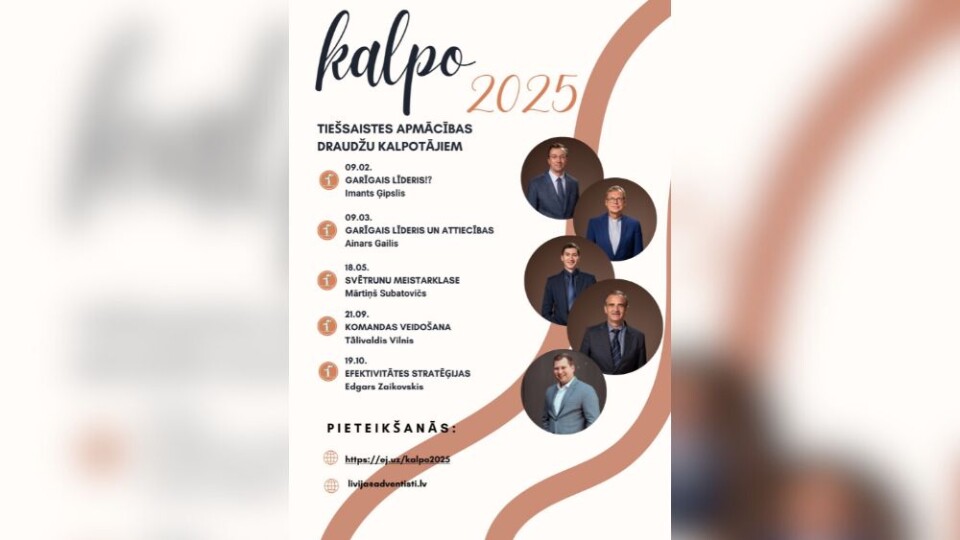 Sāksies tiešsaistes apmācības “Kalpo 2025”