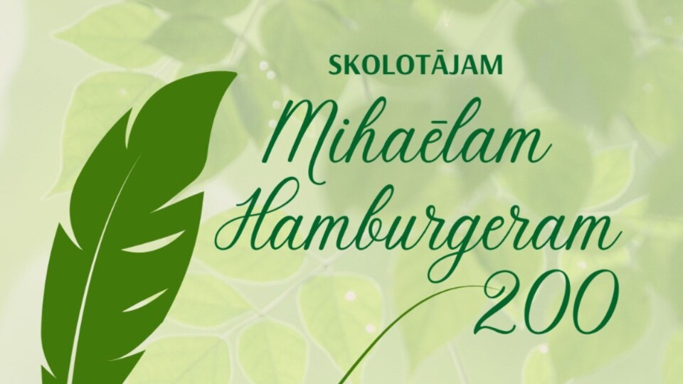 Skolotājam Mihaēlam Hamburgeram 200