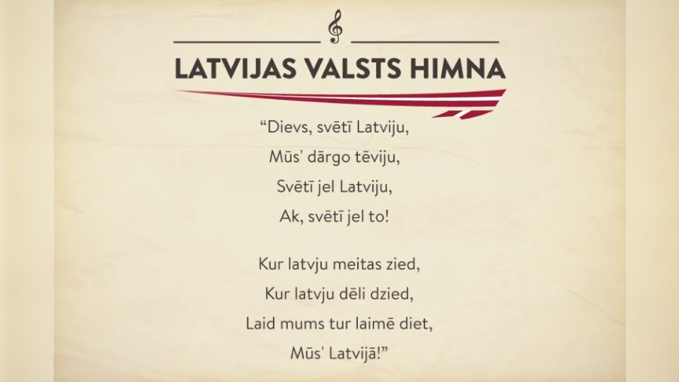 Himna – Dievs, svētī Latviju!