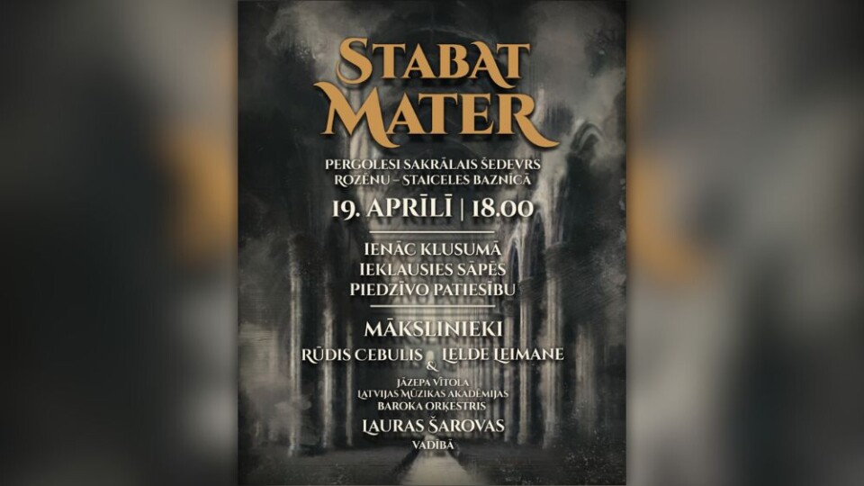 Lielajā Piektdienā “Stabat Mater” izskanēs Rozēnu – Staiceles Evaņģēliski luteriskajā baznīcā