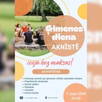 Aicina uz ģimeniskas kopā būšanas pasākumu Aknīstē