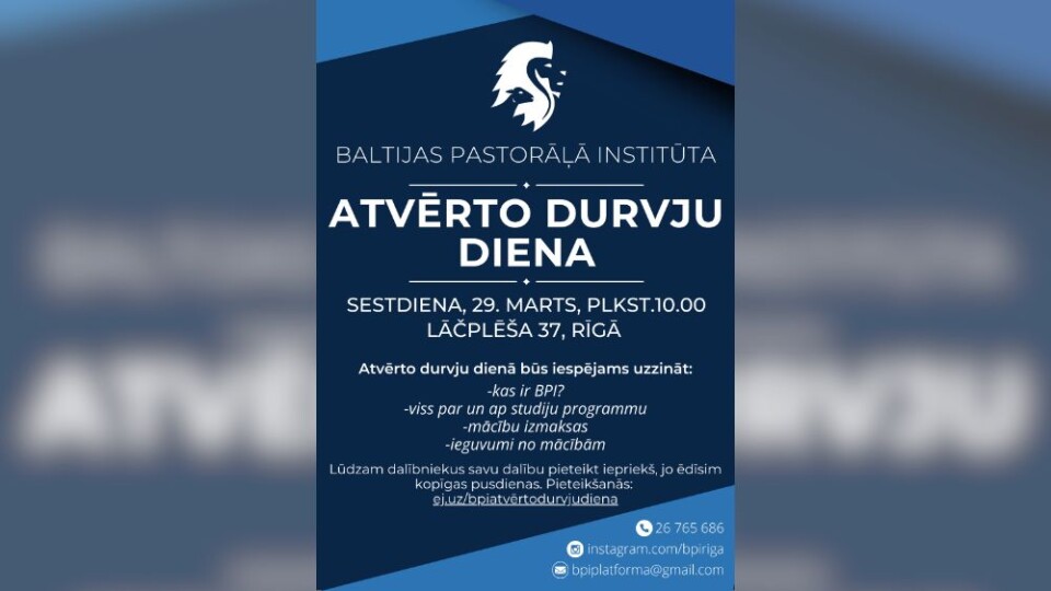 BPI Atvērto durvju diena 29. martā