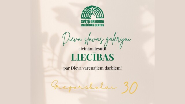 Gregorskola aicina izveidot Dieva slavas jeb liecību galeriju