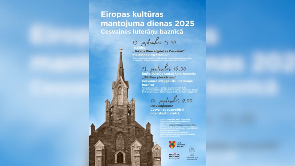 Eiropas kultūras mantojuma dienas Cesvaines luterāņu baznīcā