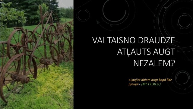 441. Kas ir cilvēks? - Vai taisno draudzē atļauts augt nezālēm?